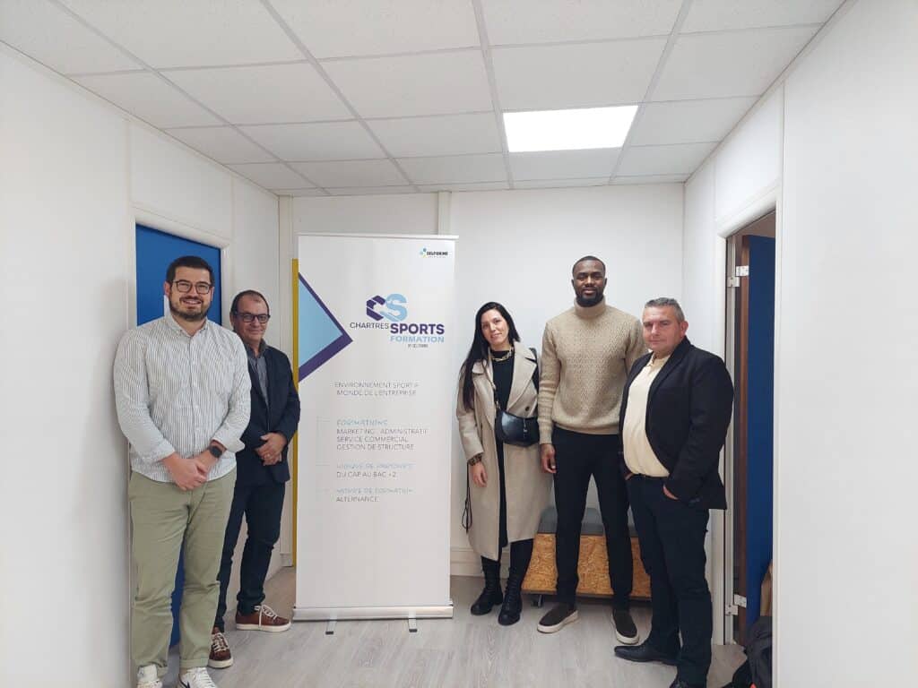 Maxime MATTIONI, Laurent BERNA et Olivier FOUQUET en visite à Chartres Sport Formations